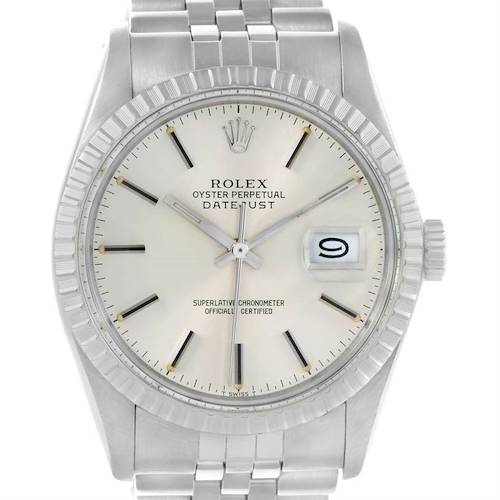 Photo of Rolex Datejust Steel Silver Dial Automatic Vintage Mens Watch 16030