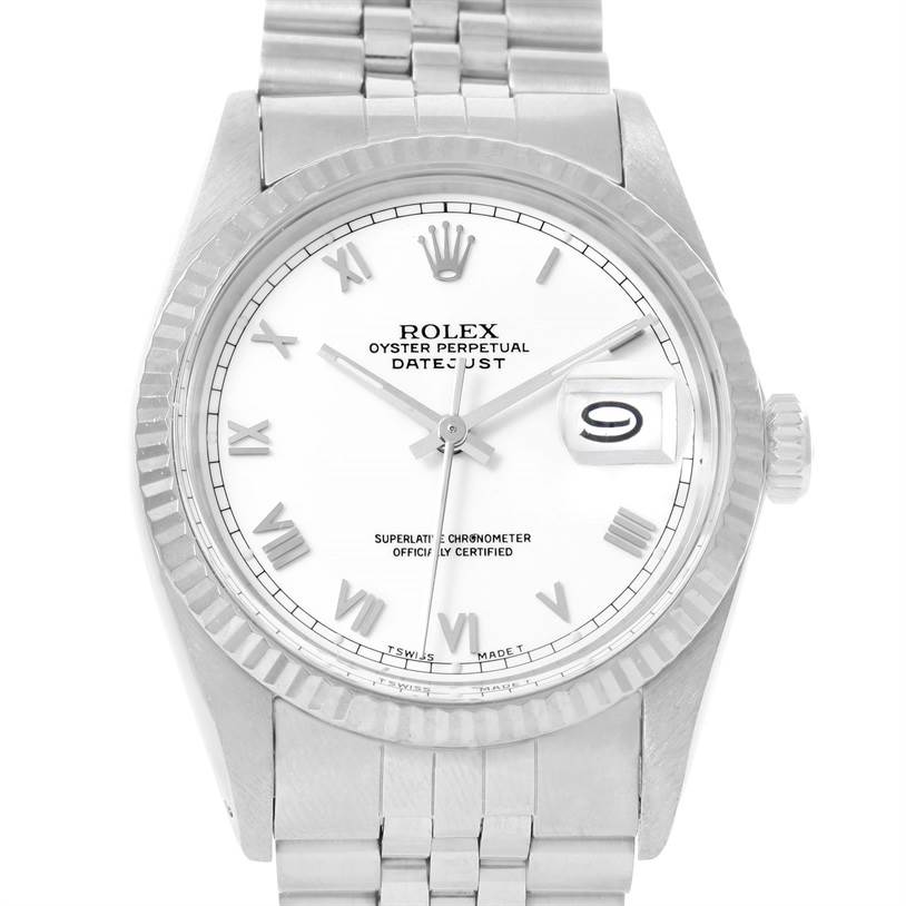 sætte ild Afledning Slovenien Rolex Datejust Mens Steel 18K White Gold Vintage Watch 16014 Year 1987 |  SwissWatchExpo