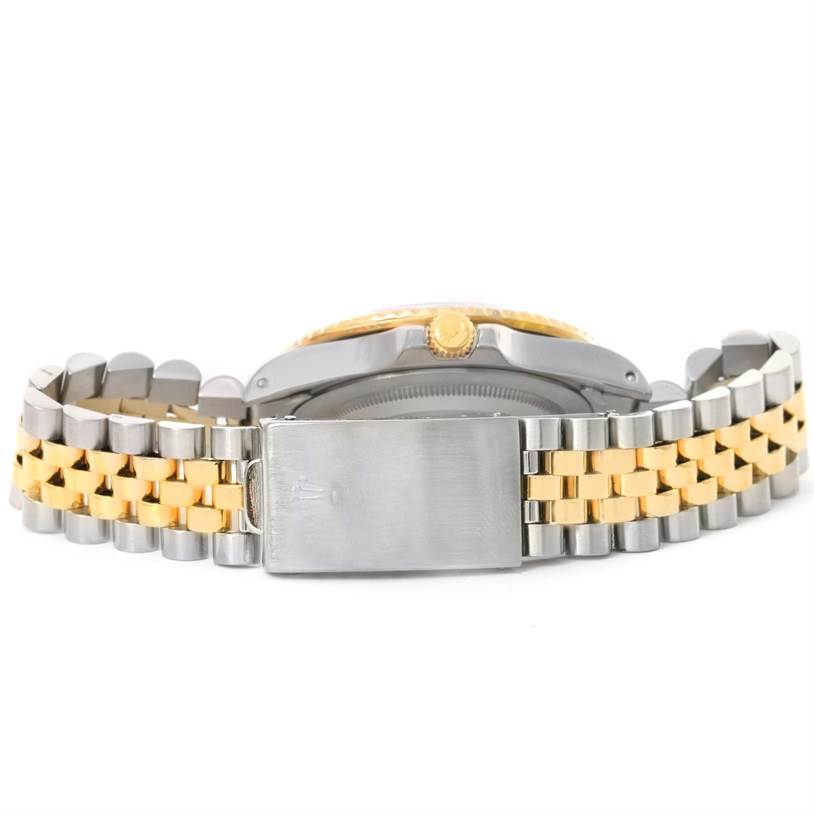 The image shows the bracelet and clasp of the Rolex Vintage Collection 16753 Men's Stainless Steel Brown Dial 16753 Men's Stainless Steel Brown Dial watch, viewed from the underside.