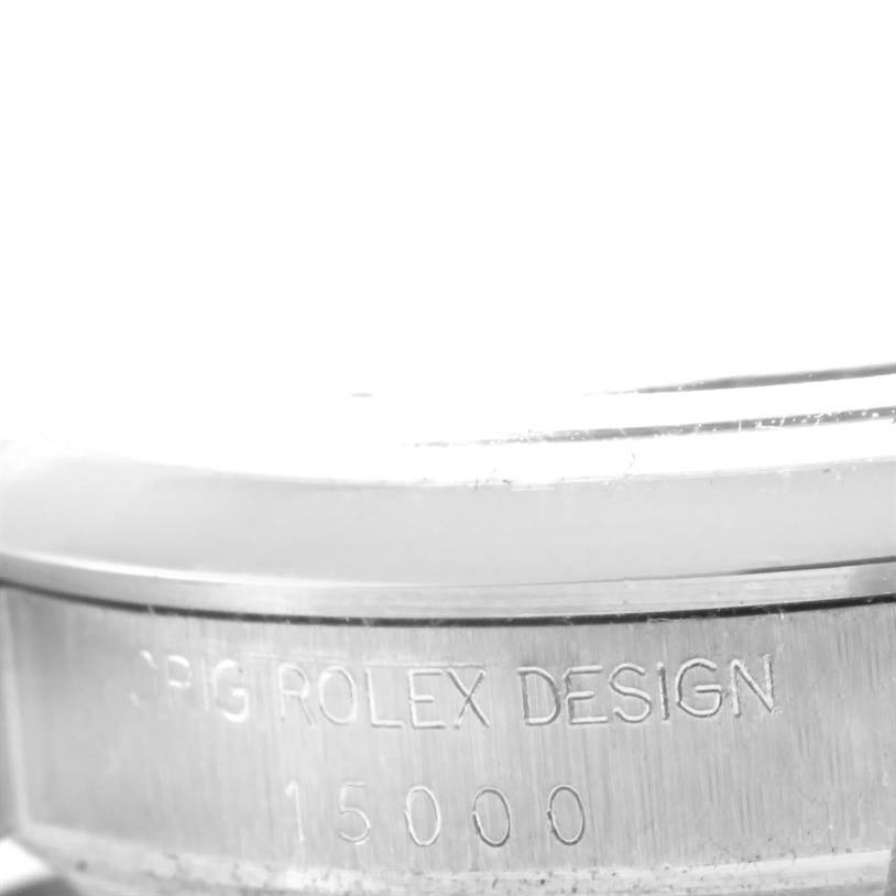 The image shows a close-up of the side of a watch case from the Vintage Collection model by Rolex, displaying "ORIG ROLEX DESIGN 15000".