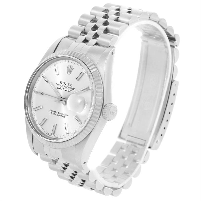The Rolex Vintage Collection 16014 Men's Stainless Steel Silver Dial 16014 Men's Stainless Steel Silver Dial model watch is shown at a slight angle, displaying its face, bezel, crown, and bracelet.