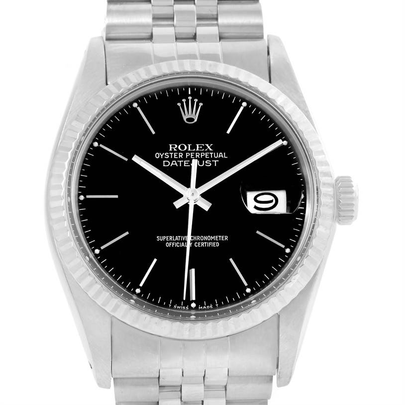rolex datejust 16014 black dial
