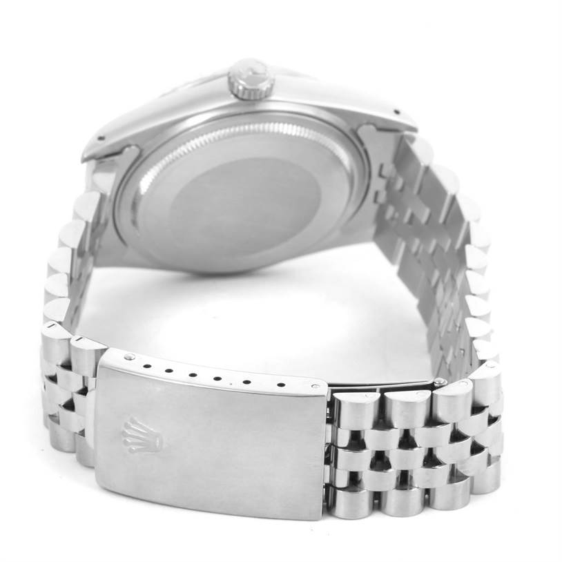 This image shows the back and bracelet of the Vintage Collection model by Rolex from a rear angle.