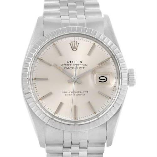 Photo of Rolex Datejust Steel Silver Dial Vintage Mens Watch 16030 Year 1980
