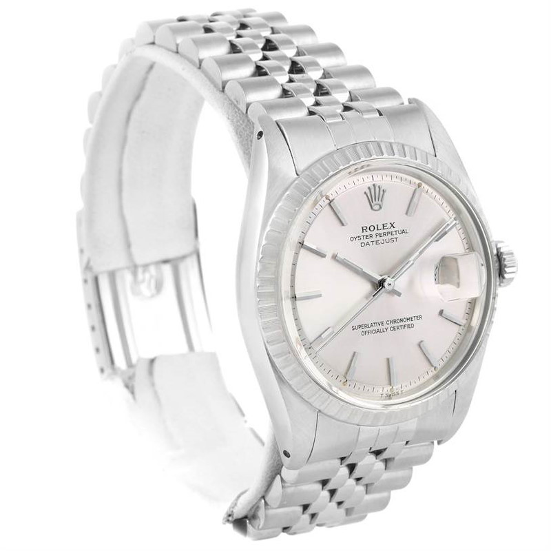 Rolex Datejust Vintage Steel Silver Dial Jubilee Bracelet Watch 1603 SwissWatchExpo