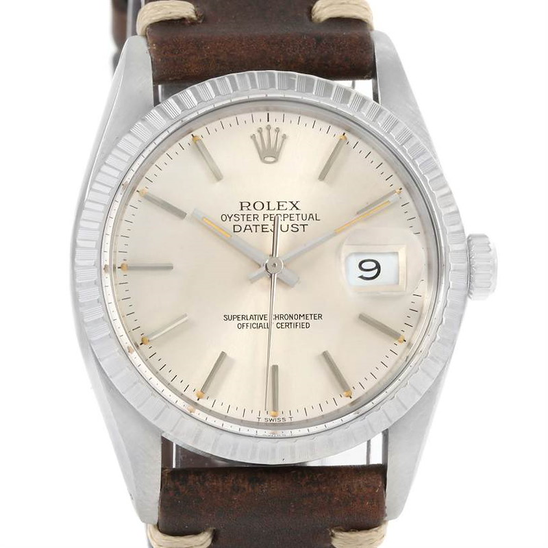 Rolex Datejust Steel Silver Dial Vintage Mens Watch 16030 SwissWatchExpo