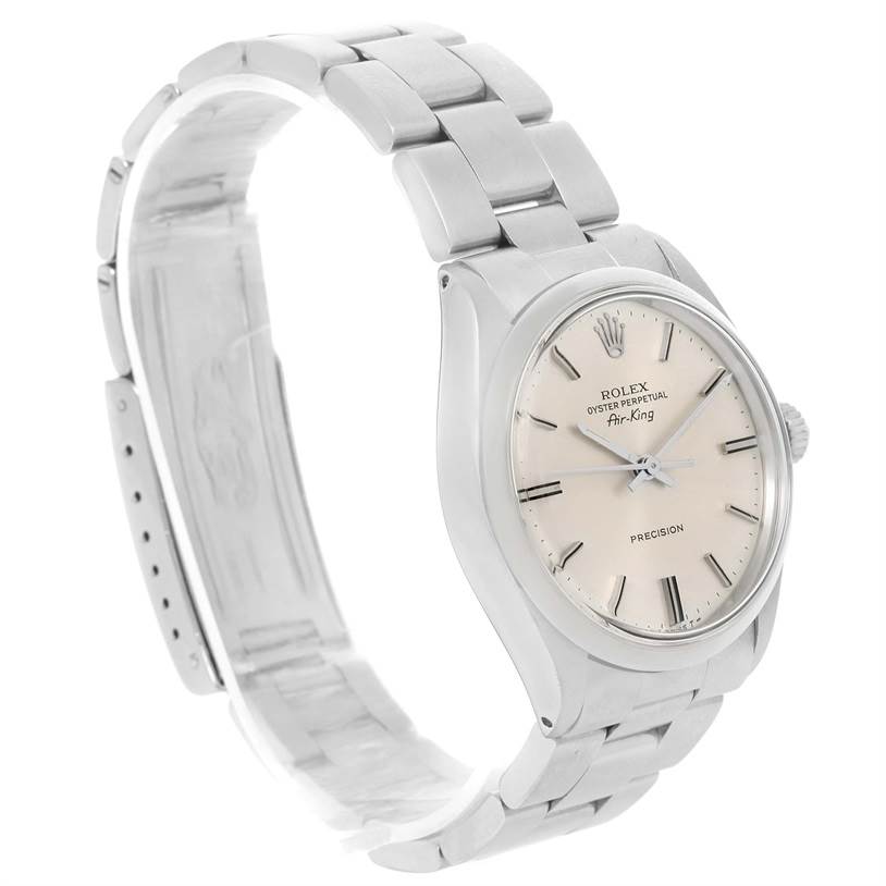 This is a Rolex Air-King from the Vintage Collection, shown at a three-quarter angle emphasizing the dial and band.