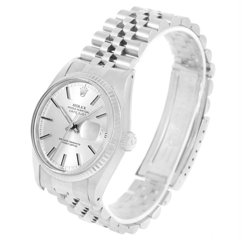 Rolex Datejust Vintage Steel 18K White Gold Automatic Watch 16014 SwissWatchExpo