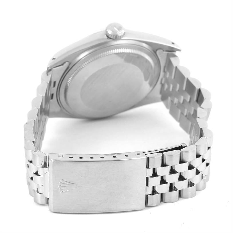 The Vintage Collection model by Rolex is shown from the rear, highlighting the clasp, bracelet, and case back.