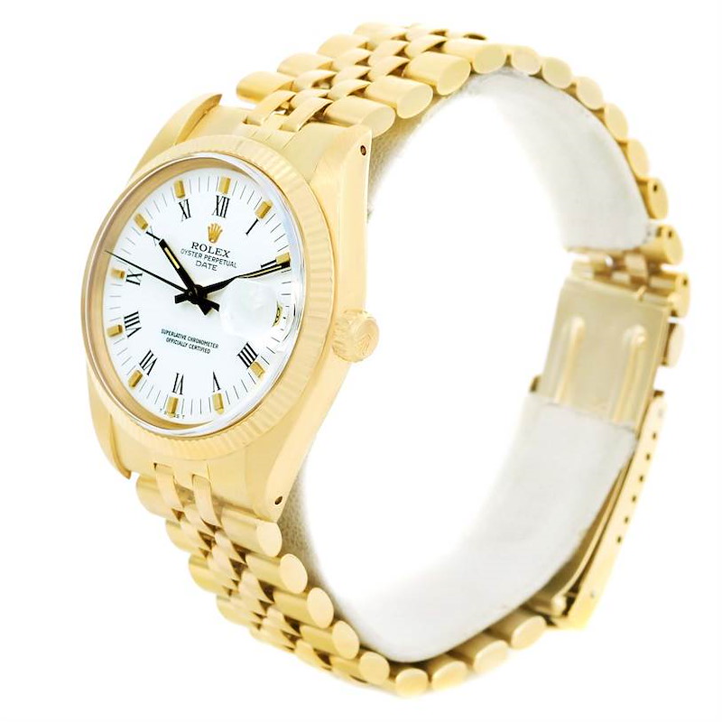 Rolex Date 14k Yellow Gold Oyster Bracelet Vintage Mens Watch 1503 SwissWatchExpo