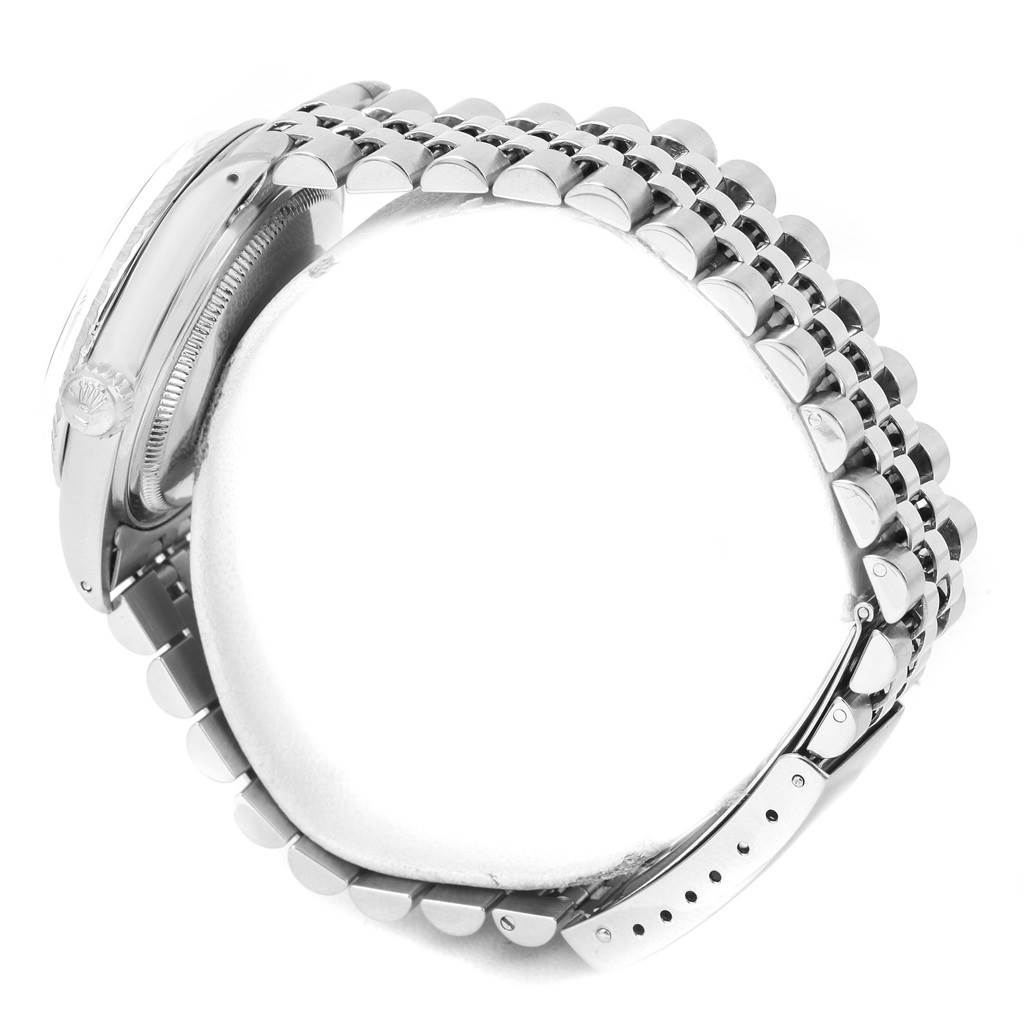 Photo shows a side angle of a Vintage Collection Rolex watch displaying its case and bracelet links.