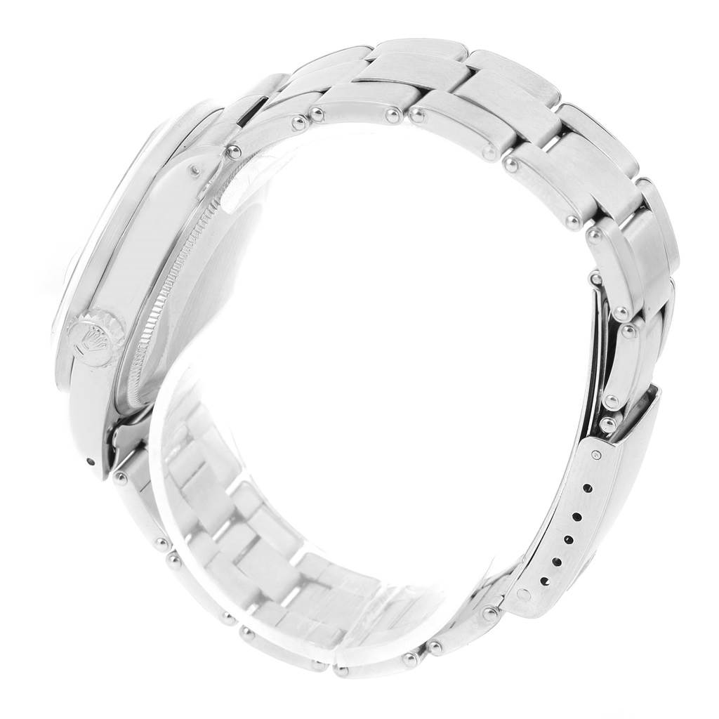 The image shows a side view of the Rolex Vintage Collection 1501 Men's Stainless Steel Blue Dial 1501 Men's Stainless Steel Blue Dial watch, highlighting the bracelet and the side case profile.