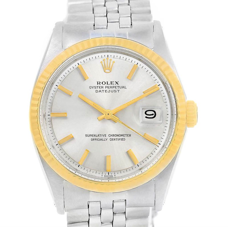 Rolex Datejust Vintage Mens Stainless Steel 14K Yellow Gold Watch 1601 SwissWatchExpo