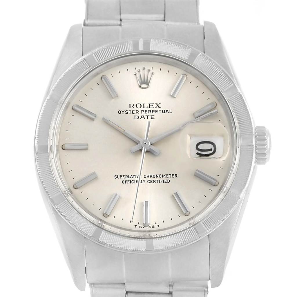 The Rolex Vintage Collection 1501 Men's Stainless Steel Silver Dial 1501 Men's Stainless Steel Silver Dial watch is shown from a front angle, highlighting the dial, hands, bezel, and bracelet.