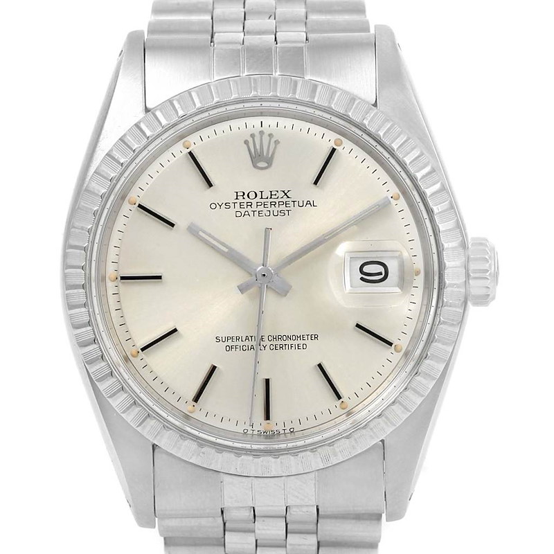 Rolex Datejust Vintage Silver Dial Jubilee Bracelet Steel Mens Watch 1603 SwissWatchExpo