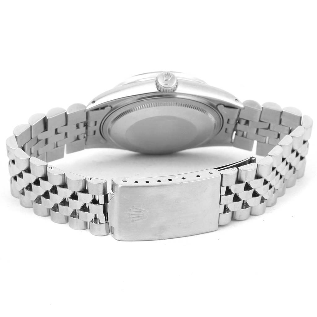 The image shows the back and clasp of the Rolex Vintage Collection 1603 Men's Stainless Steel Silver Dial 1603 Men's Stainless Steel Silver Dial watch, highlighting the bracelet and caseback.