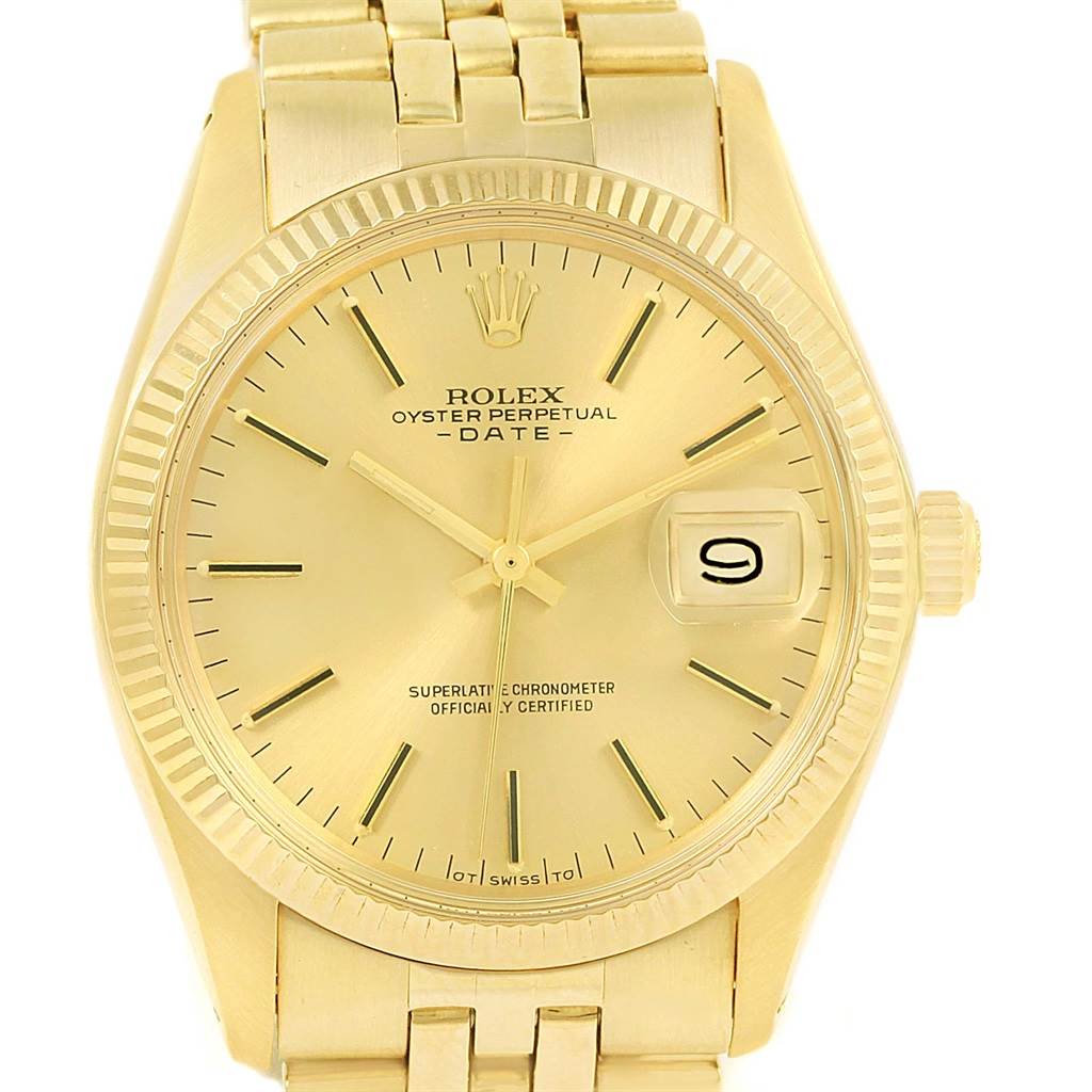 Rolex Date 14k Yellow Gold Automatic 