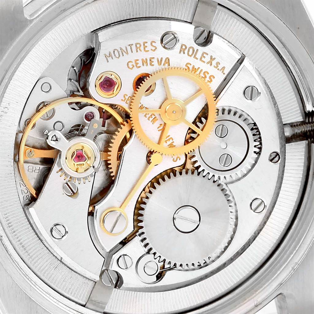 The image shows the inner movement mechanism of a Rolex Vintage Collection 6426 Men's Stainless Steel Silver Dial 6426 Men's Stainless Steel Silver Dial watch from a top-down angle.