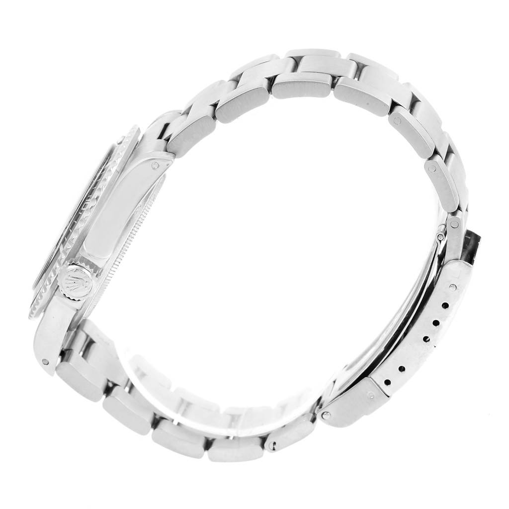 The image shows a side profile of the band and case of the Rolex Vintage Collection 5513 Men
s Stainless Steel Black Dial 5513 Men
s Stainless Steel Black Dial watch.