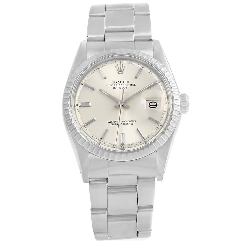 Rolex Datejust Silver Sigma Dial Oyster Bracelet Vintage Mens Watch 1603 SwissWatchExpo