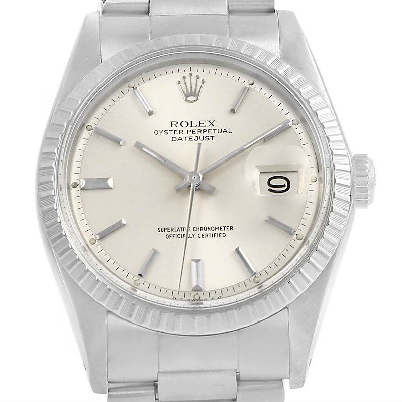 Rolex Datejust Silver Sigma Dial Oyster Bracelet Vintage Mens Watch 1603 SwissWatchExpo