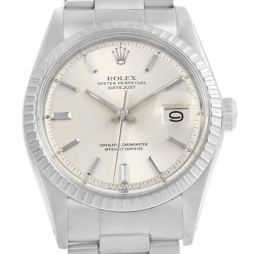 Photo of Rolex Datejust Silver Sigma Dial Oyster Bracelet Vintage Mens Watch 1603