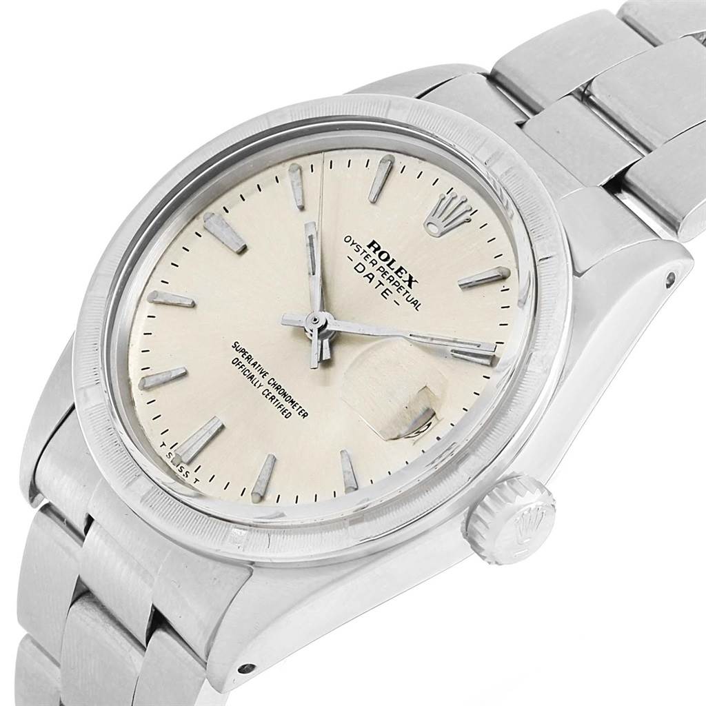 The Rolex Vintage Collection 1501 Men's Stainless Steel Silver Dial 1501 Men's Stainless Steel Silver Dial model watch is shown at a slight angle, displaying the face, crown, and part of the bracelet.