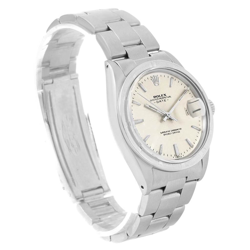 The image shows a Vintage Collection Rolex watch from a slight right-side angle, displaying its face, bezel, and bracelet.