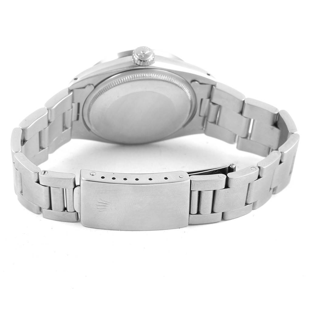This image shows the back and bracelet clasp of the Rolex Vintage Collection 1501 Men's Stainless Steel Silver Dial 1501 Men's Stainless Steel Silver Dial model watch.