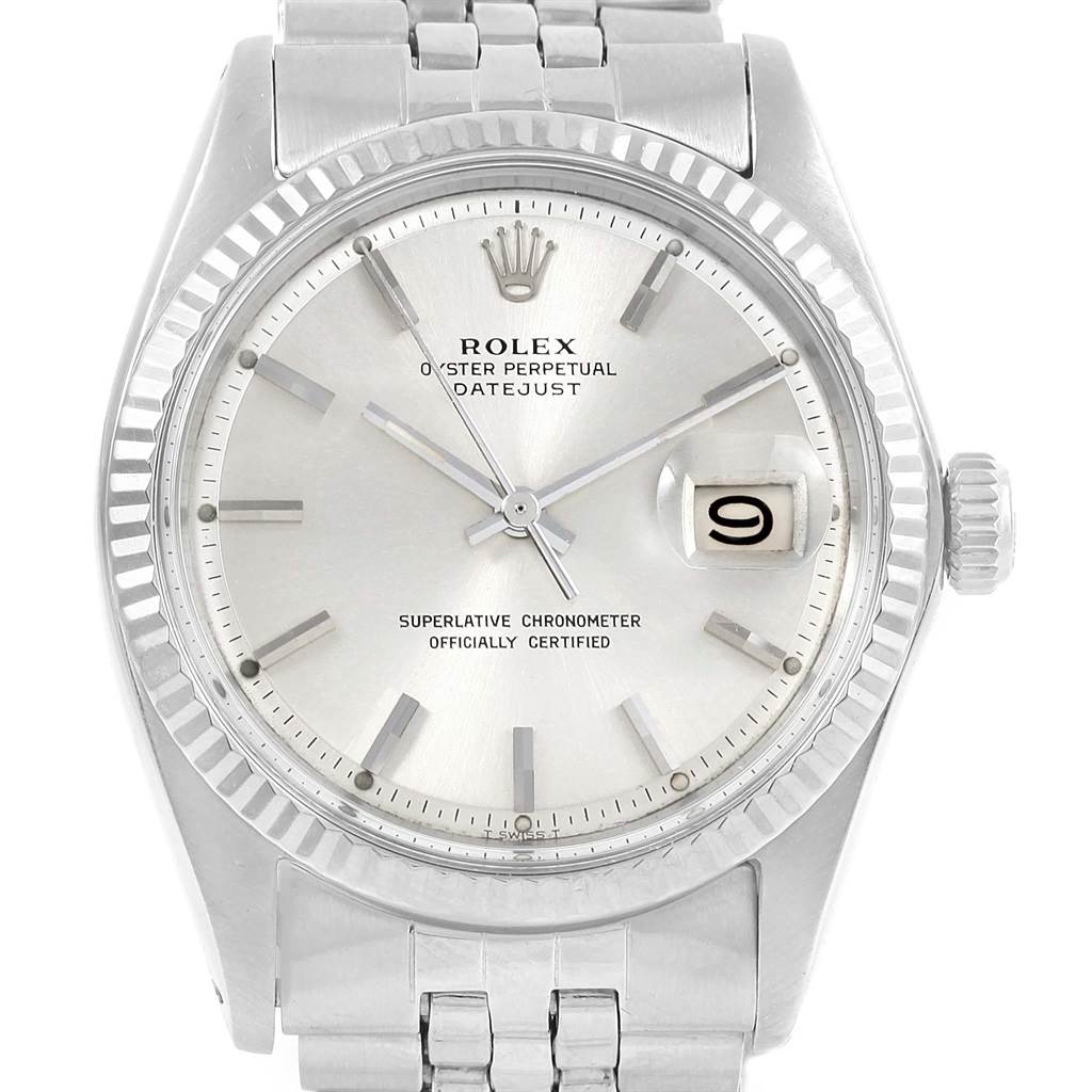 This image shows a front view of the Vintage Collection model by Rolex, highlighting its dial, bezel, and bracelet.