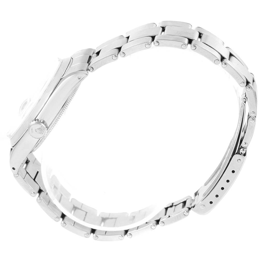 This image shows a side view of the case and bracelet of the Rolex Vintage Collection 1500 Men's Stainless Steel Silver Dial 1500 Men's Stainless Steel Silver Dial watch.