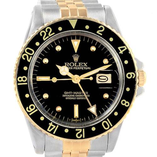 Photo of Rolex GMT Master Steel Yellow Gold Nipple Dial Vintage Watch 16753