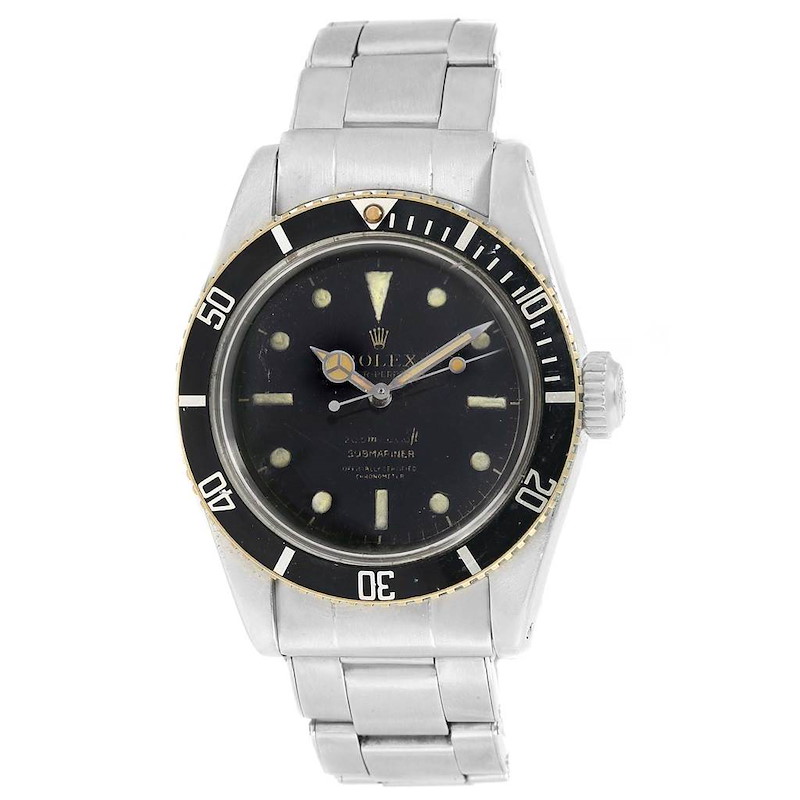 offer Koncentration Tegne Rolex Submariner Vintage James Bond Big Crown Steel Mens Watch 6538 |  SwissWatchExpo