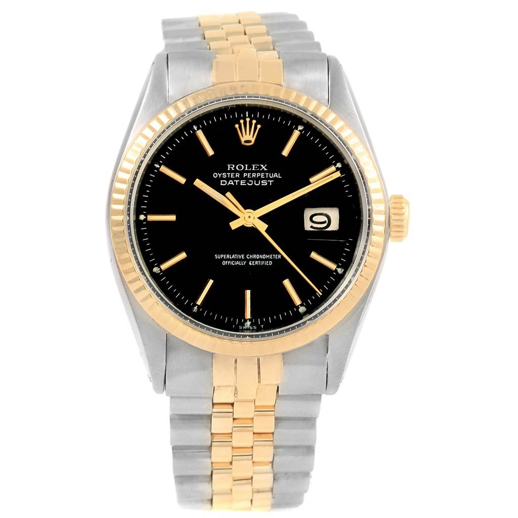 Rolex Datejust Steel Black Dial Automatic Vintage Mens Watch 1600 ...