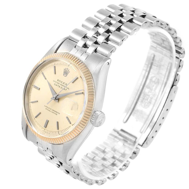 Rolex Datejust Vintage Stainless Steel Silver Dial Mens Watch 6605 SwissWatchExpo