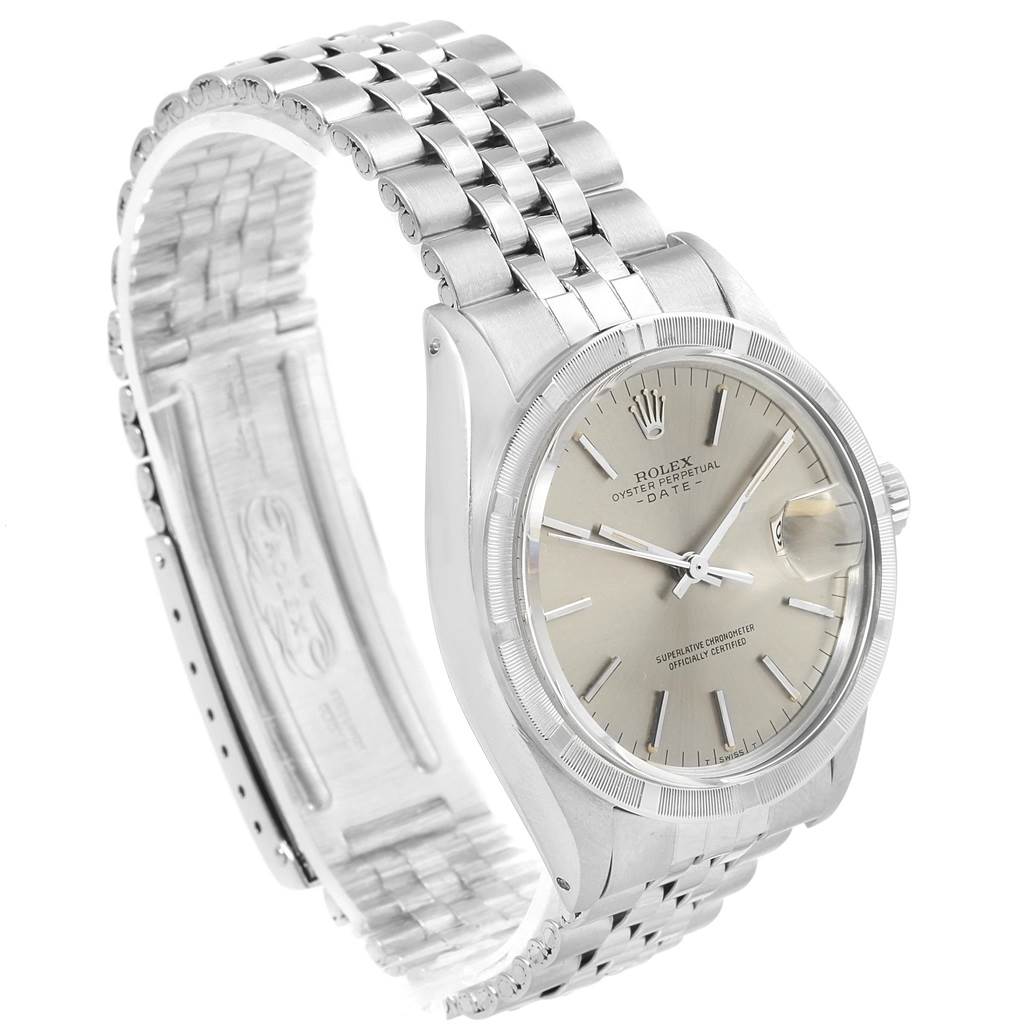 The Rolex Vintage Collection 1501 Stainless Steel Silver Dial 1501 Stainless Steel Silver Dial watch is shown at a slight diagonal angle, displaying the face, bezel, crown, and both ends of the bracelet.
