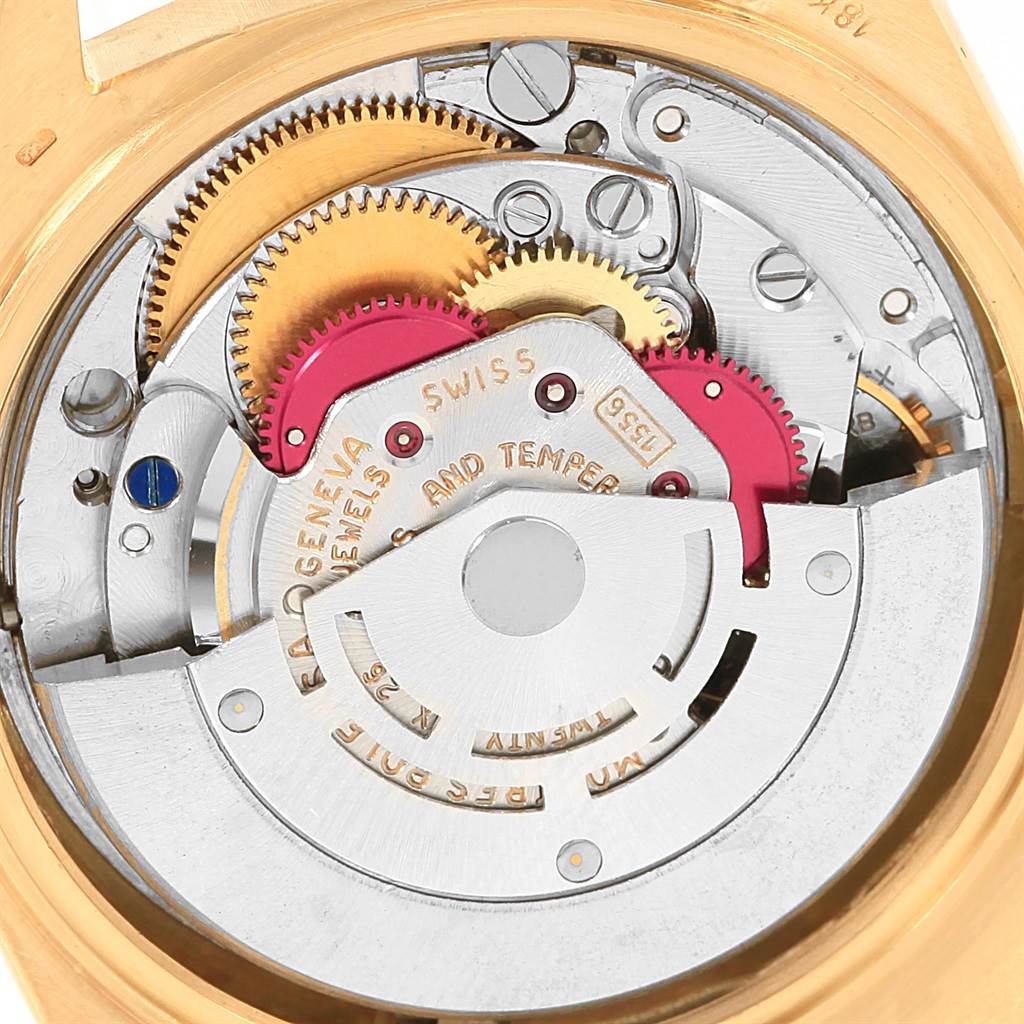 This image shows a close-up view of the inner mechanical components of a Vintage Collection model by Rolex.
