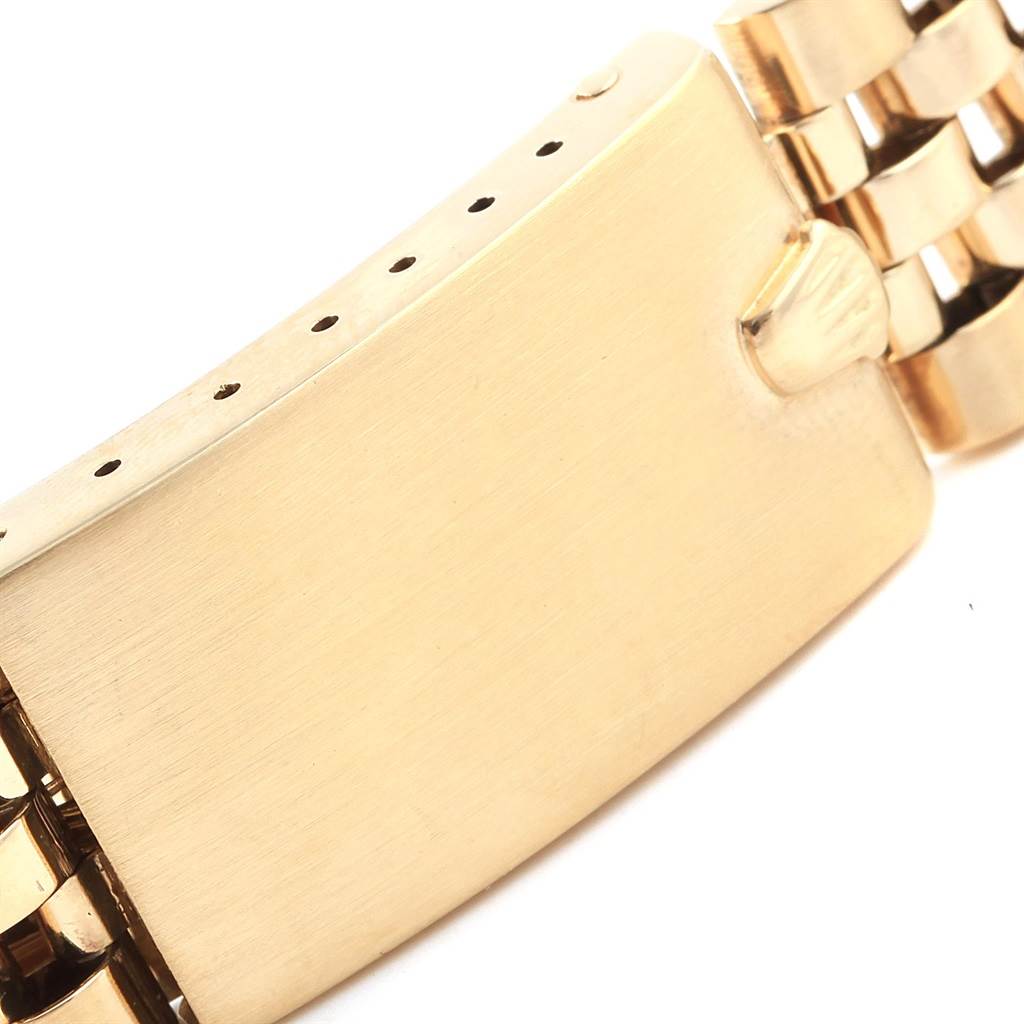 This is a close-up of a clasp and bracelet from a Vintage Collection Rolex watch.