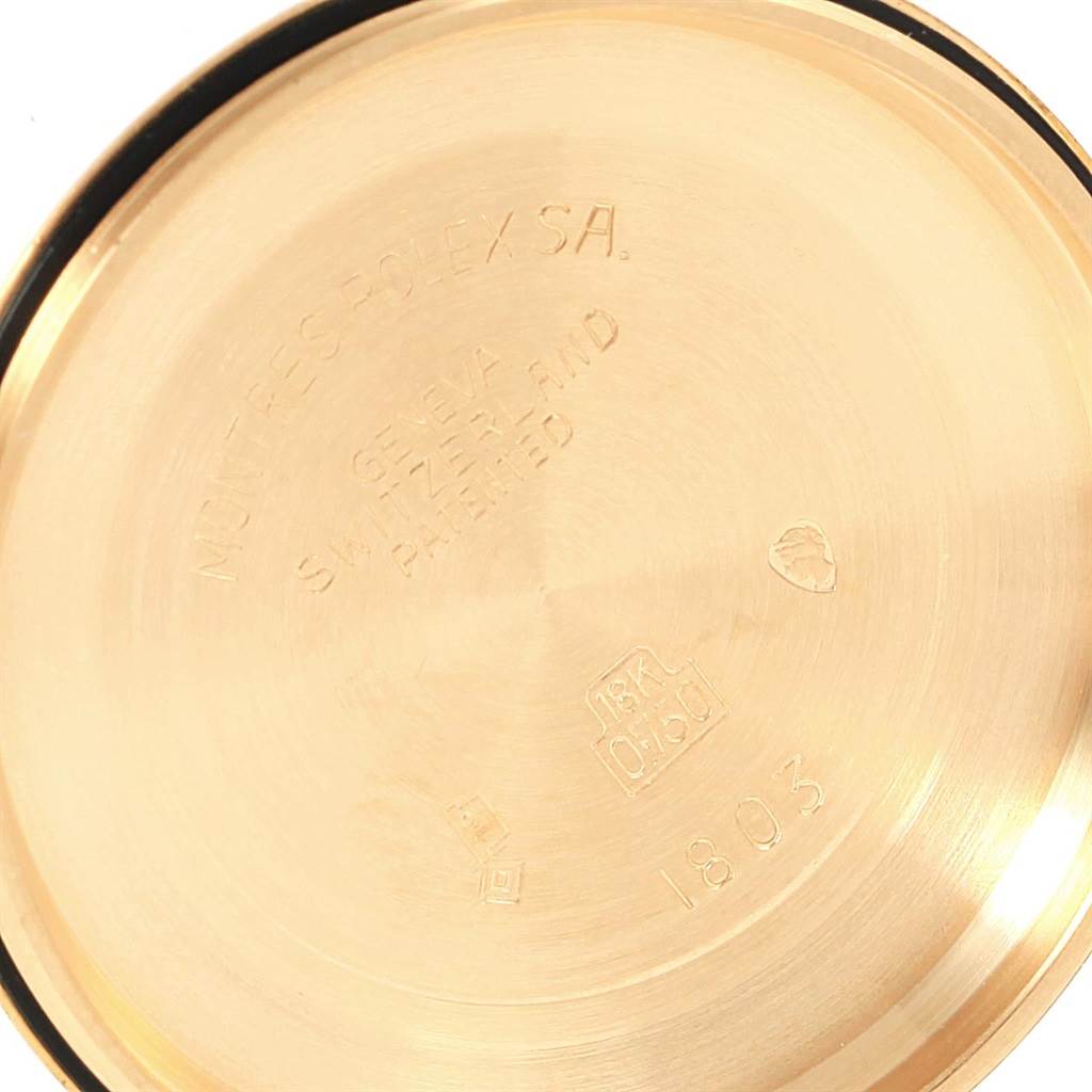 This image shows the inside case back of a Vintage Collection Rolex watch model 1803.