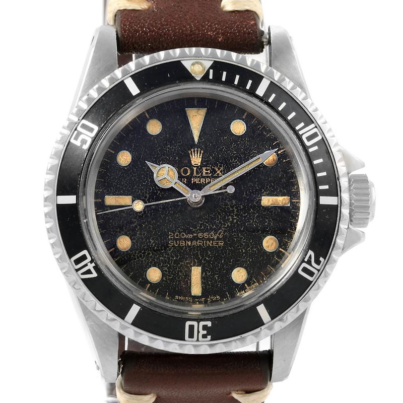 Rolex Submariner Vintage Guilt Gloss Dial Mens Watch 5513 SwissWatchExpo