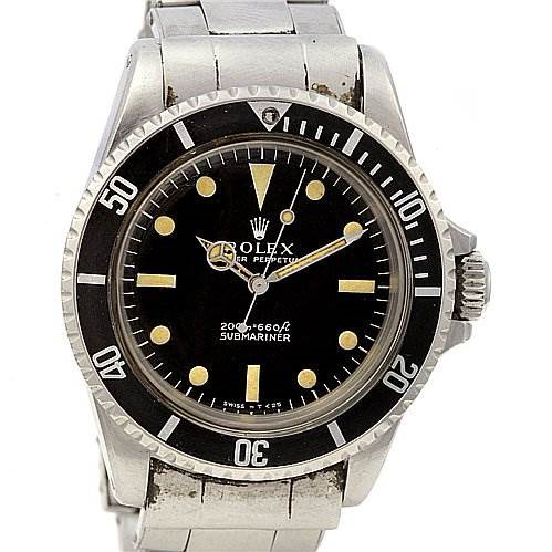 Rolex Submariner Vintage Steel Watch 5513 SwissWatchExpo