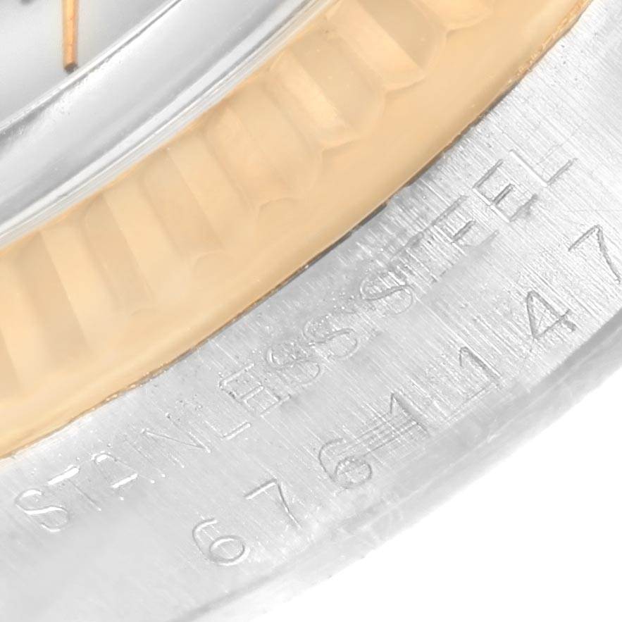 The image shows a close-up of the case side and part of the bezel of a Rolex Vintage Collection 16013 Men's Stainless Steel White Dial 16013 Men's Stainless Steel White Dial model.