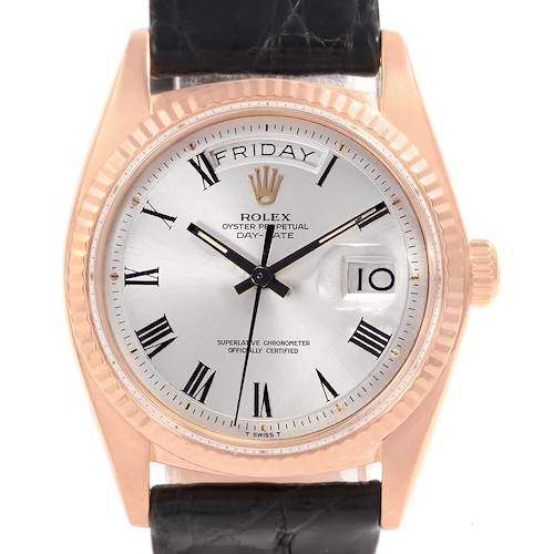 Photo of Rolex President Day-Date 18k Rose Gold Buckley Dial Mens Watch 1803