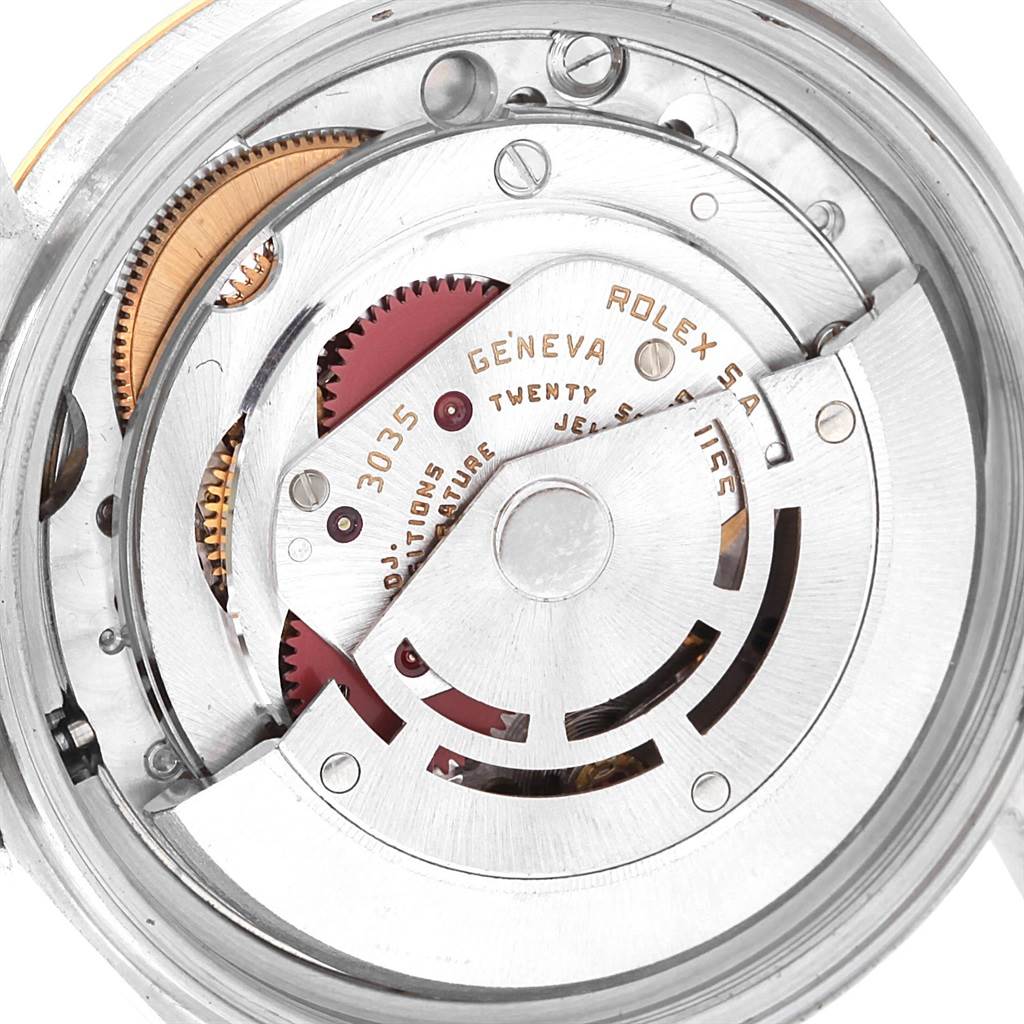 The image shows the internal mechanism of the Rolex Vintage Collection 16013 Men's Stainless Steel Silver Dial 16013 Men's Stainless Steel Silver Dial model, focusing on the movement components.