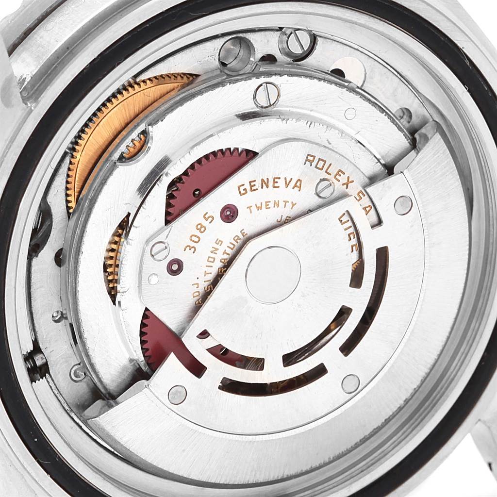 This image shows the internal mechanism of the Rolex Vintage Collection 16760 Men's Stainless Steel Black Dial 16760 Men's Stainless Steel Black Dial watch, focusing on the automatic movement components.
