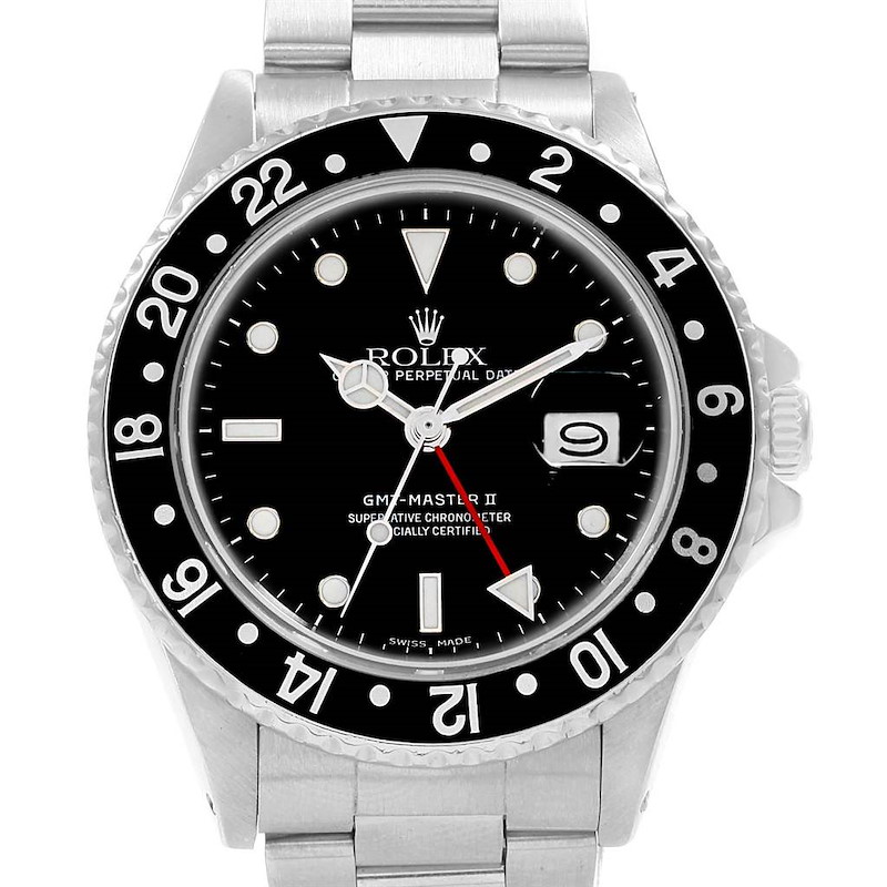 Rolex GMT Master Fat Lady Vintage Steel Mens Watch 16760 SwissWatchExpo