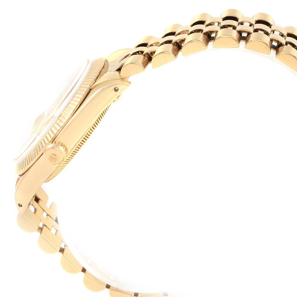 The image shows a side profile of the Vintage Collection model by Rolex, highlighting the case, crown, and part of the bracelet.