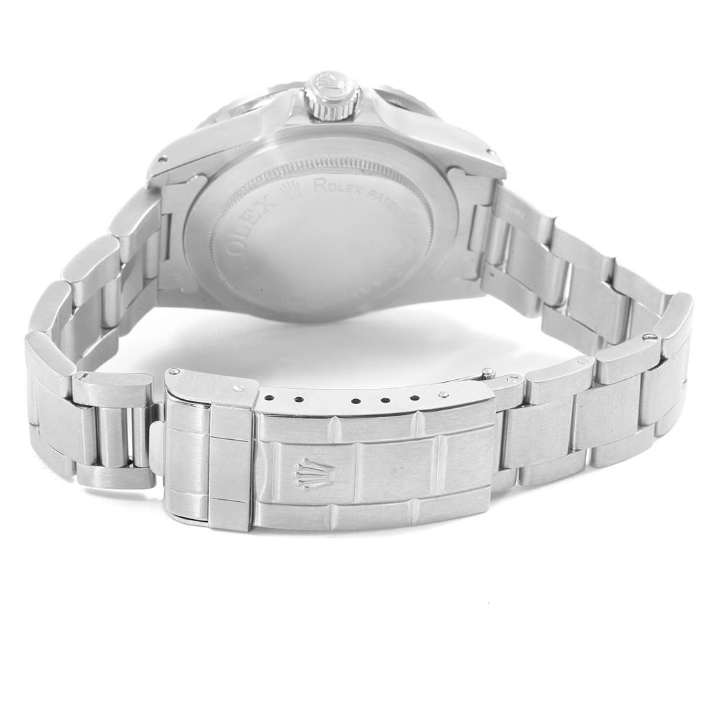 This image shows the back and bracelet of the Rolex Vintage Collection 1665 Men's Stainless Steel Black Dial 1665 Men's Stainless Steel Black Dial watch, highlighting the clasp and case back.