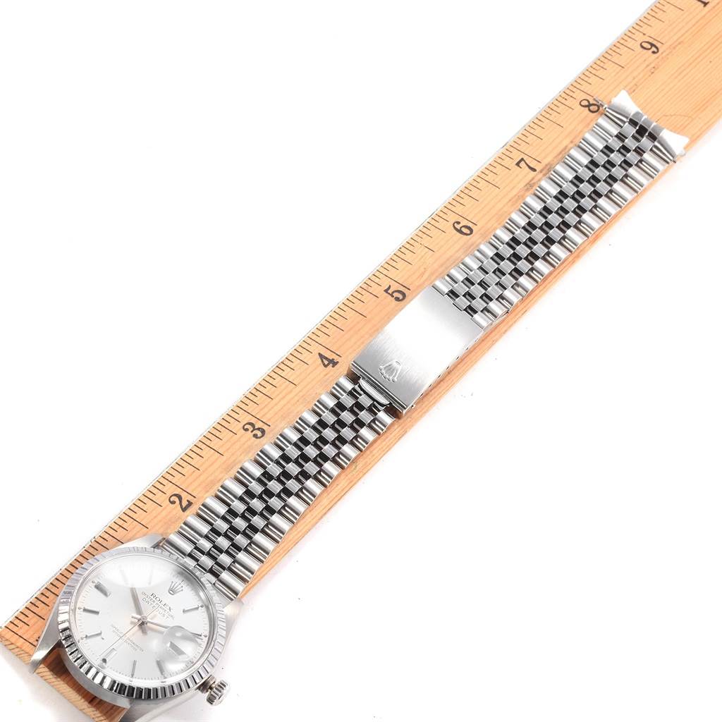 The image shows a Vintage Collection Rolex watch face and band, measured alongside a ruler.