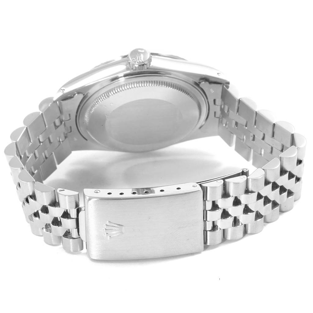 This image shows the back and bracelet of a Rolex Vintage Collection 16030 Men's Stainless Steel Silver Dial 16030 Men's Stainless Steel Silver Dial model, including the clasp and caseback.